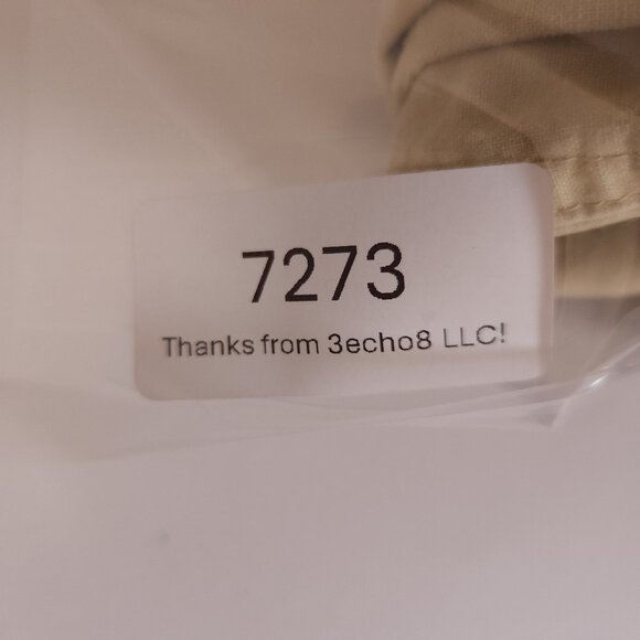 LL Bean Cargo Pants Mens 35x32 (~32x28.5) 100% Cotton Light Yellow RUNS SMALL - Picture 15 of 15